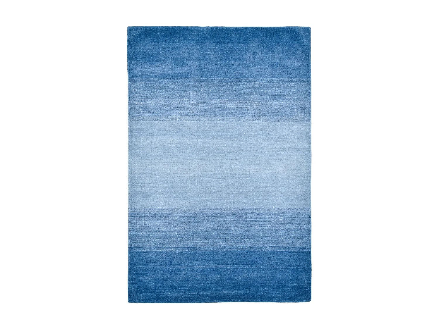Tapis en laine avec dégradé de couleurs 70x140 cm bleu Wool Comfort
