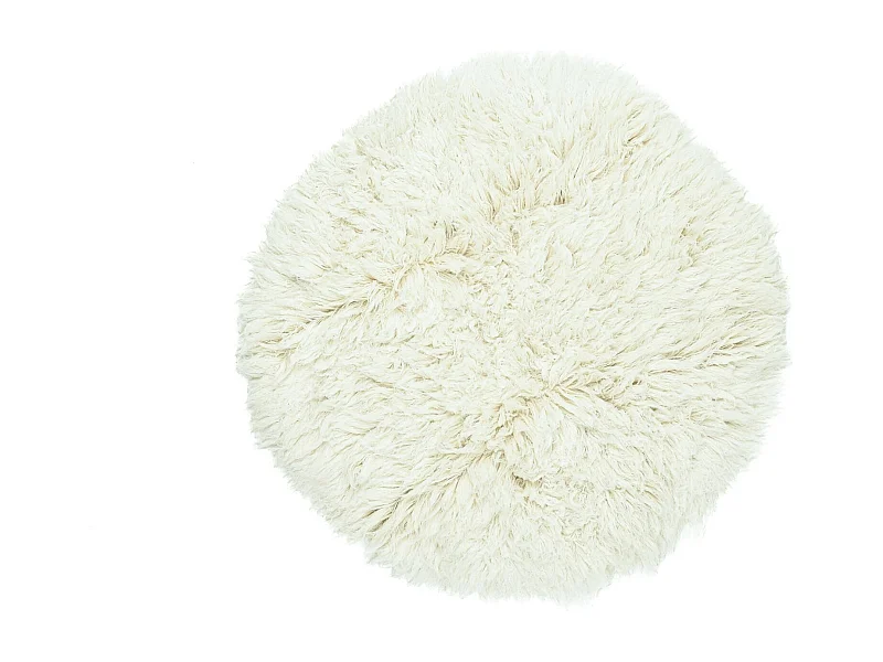 Tapete Flokati da Grécia diâmetro 200 cm natural Flokos XXL