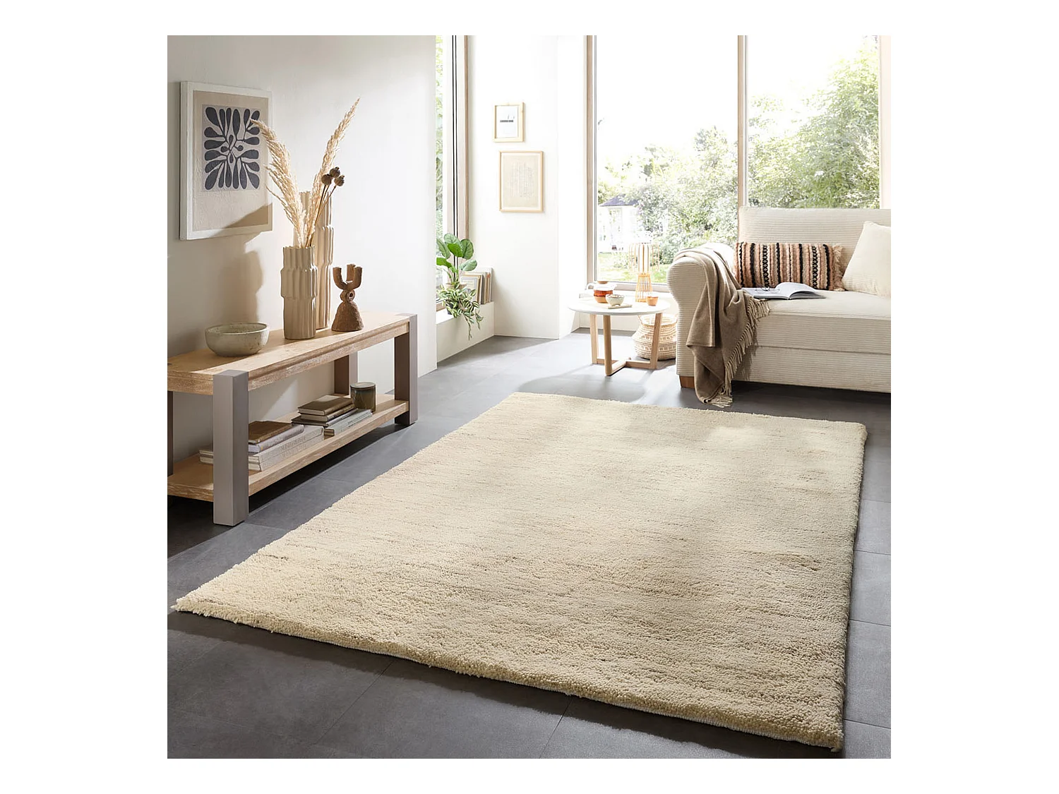 Tapis berbère noué à la main en laine 200x300 cm jaspe Hadj