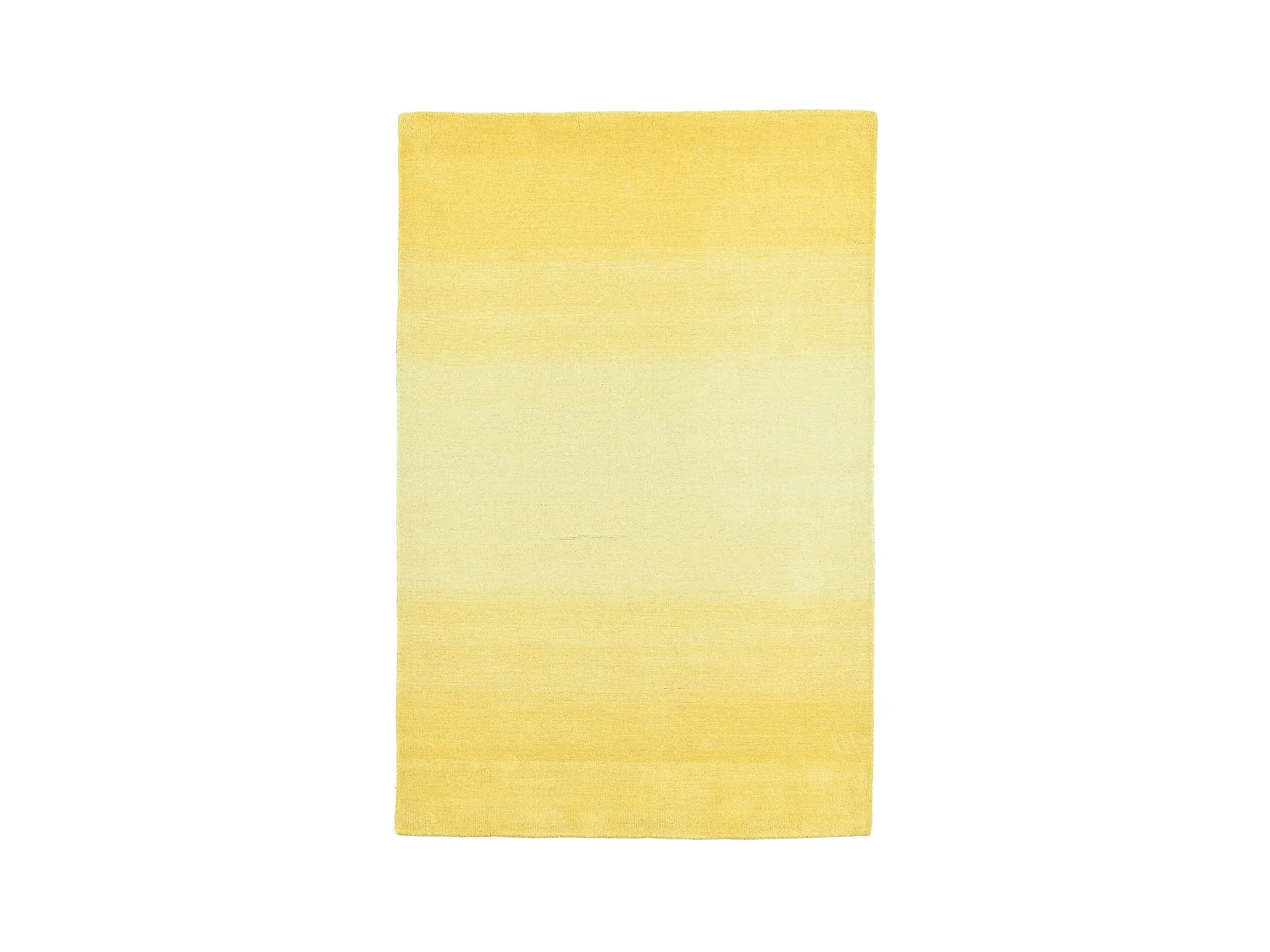 Tapis en laine avec dégradé de couleurs 140x200 cm jaune Wool Comfort