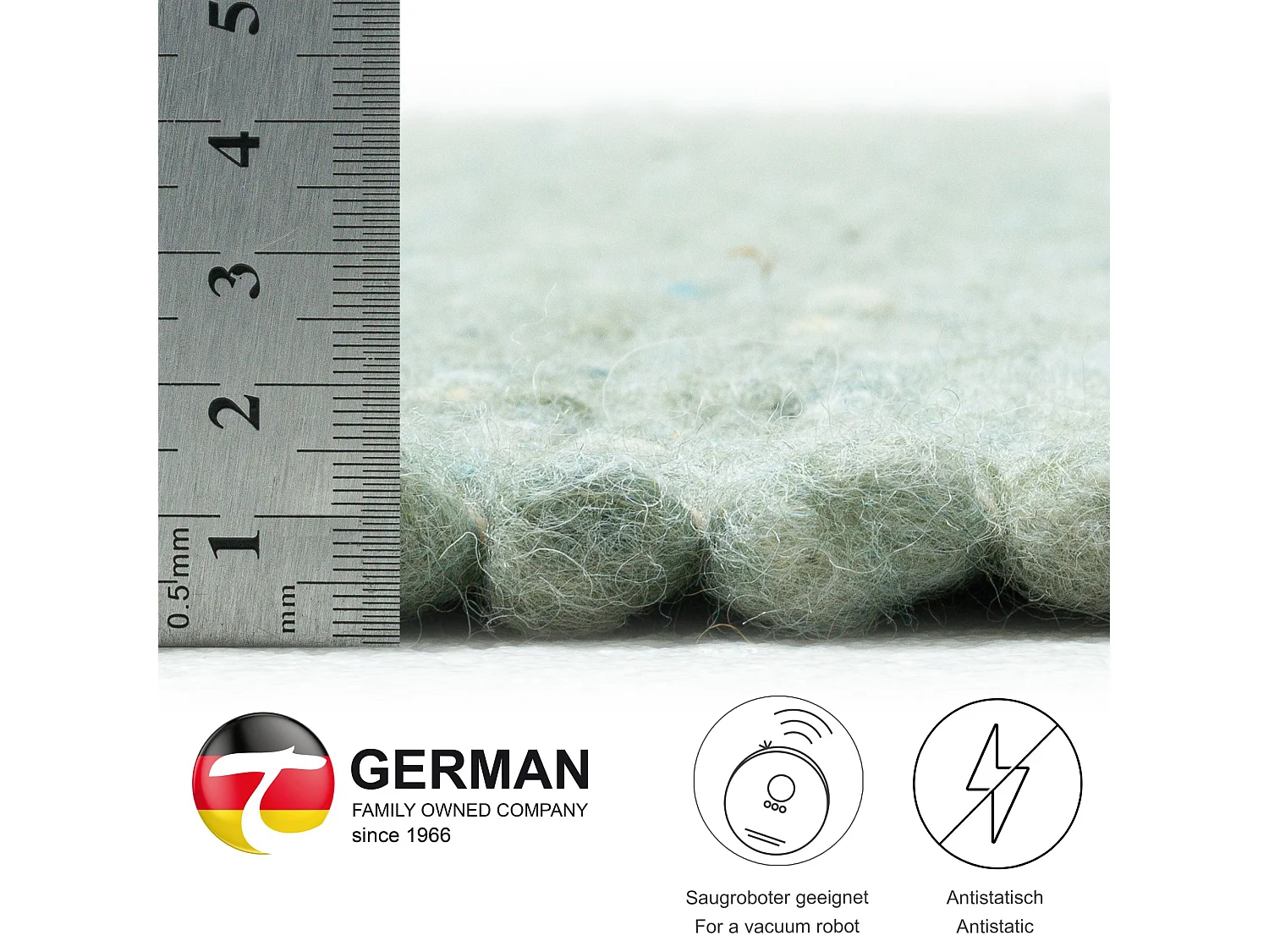 Tapis en laine réversible tissé à la main 190x290 cm vert Alpen