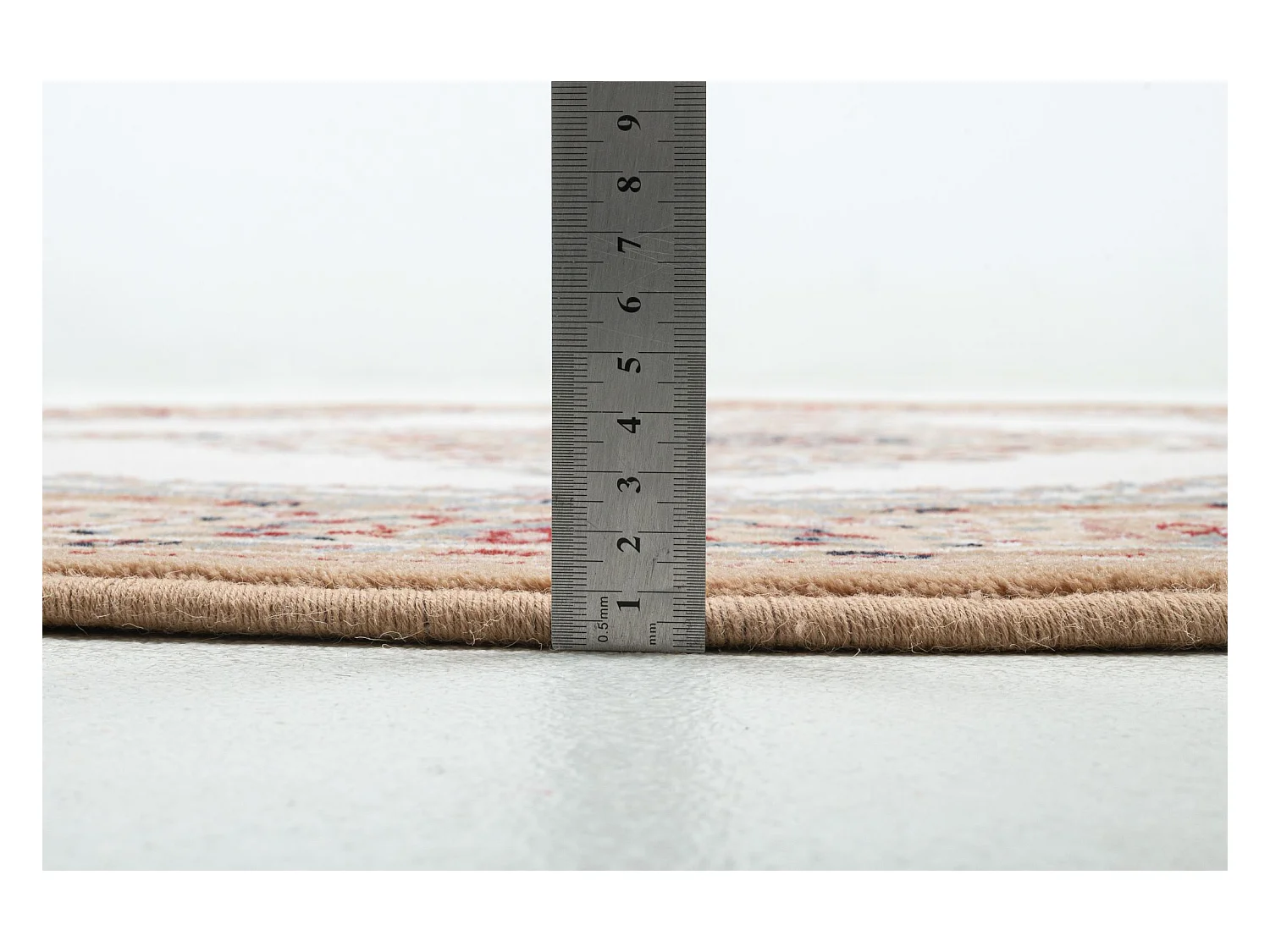 Tapis d'Orient tissé avec bordure 240x240 cm beige Dolna