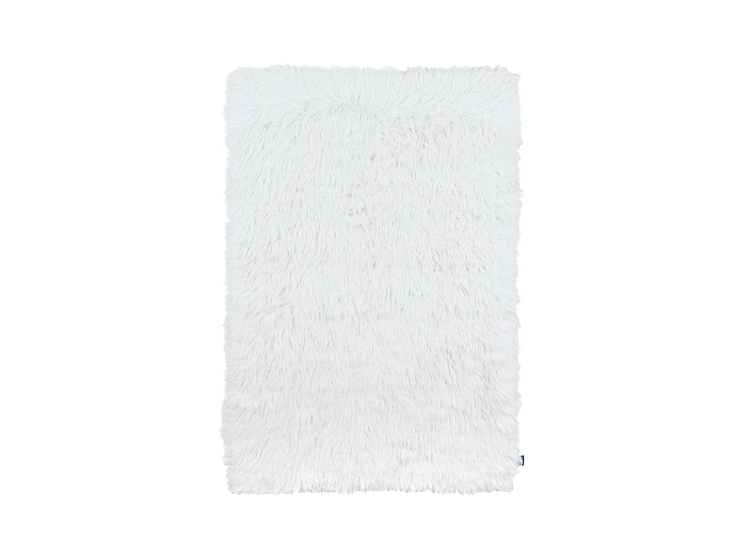 Handgewebter Naturwollshaggy 80x160 cm Weiß Fluffy