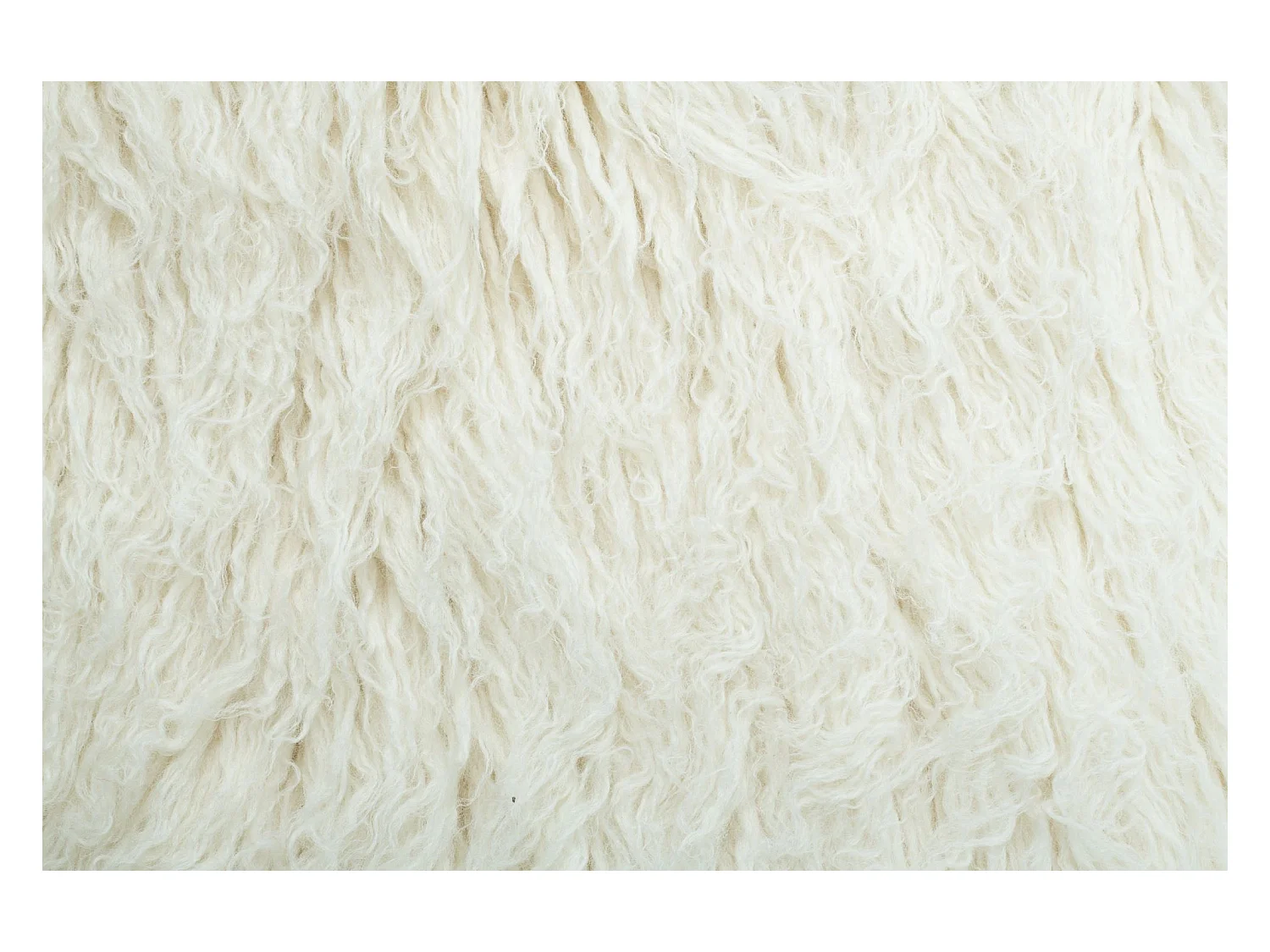 Flokati Teppich aus Griechenland 40x60 cm Natur Flokos XXL