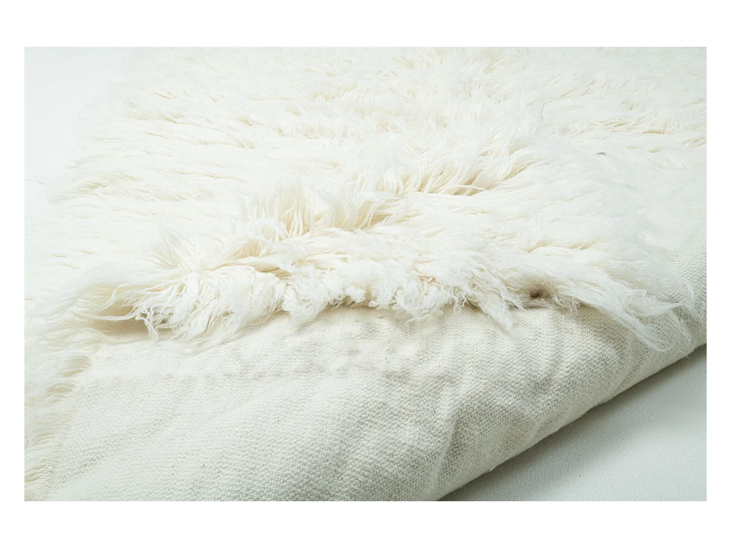 Flokati Teppich aus Griechenland 40x60 cm Natur Flokos XXL