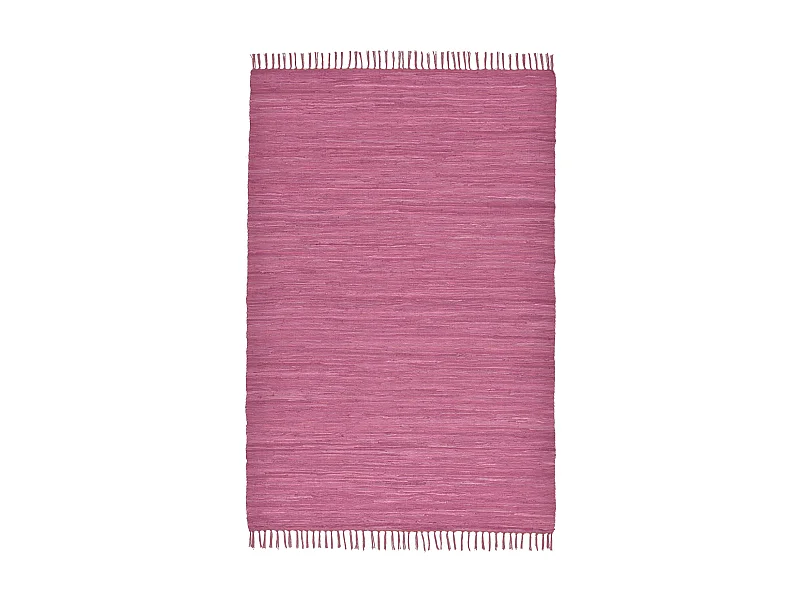 Katoenen tapijt, handgeweven en omkeerbaar 120x180 cm bes Happy Cotton