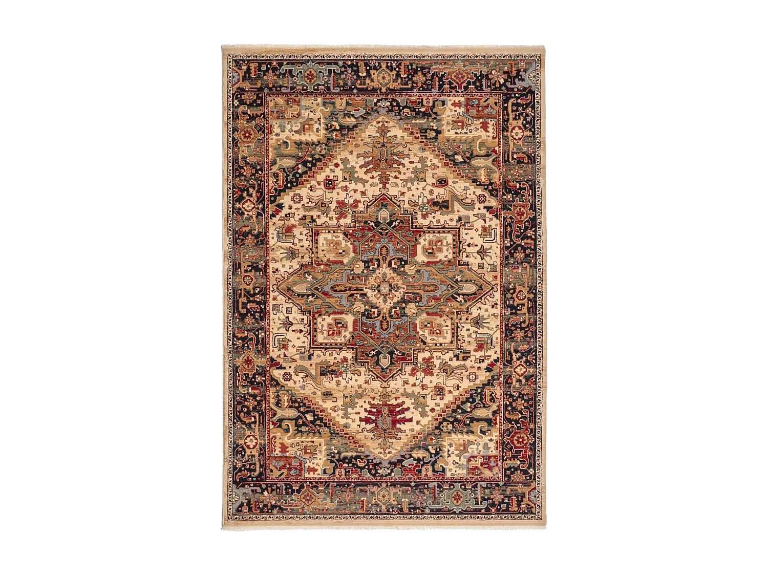 Geweven oosters tapijt van wol  200x290 cm beige Saharna