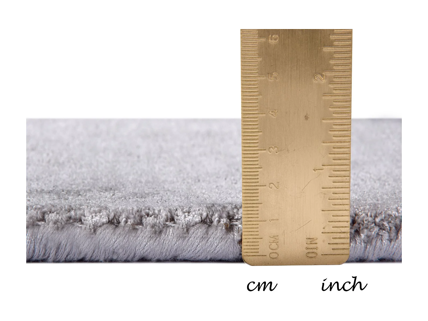 Handgewebter Viskoseteppich 85x155 cm Grau Shine