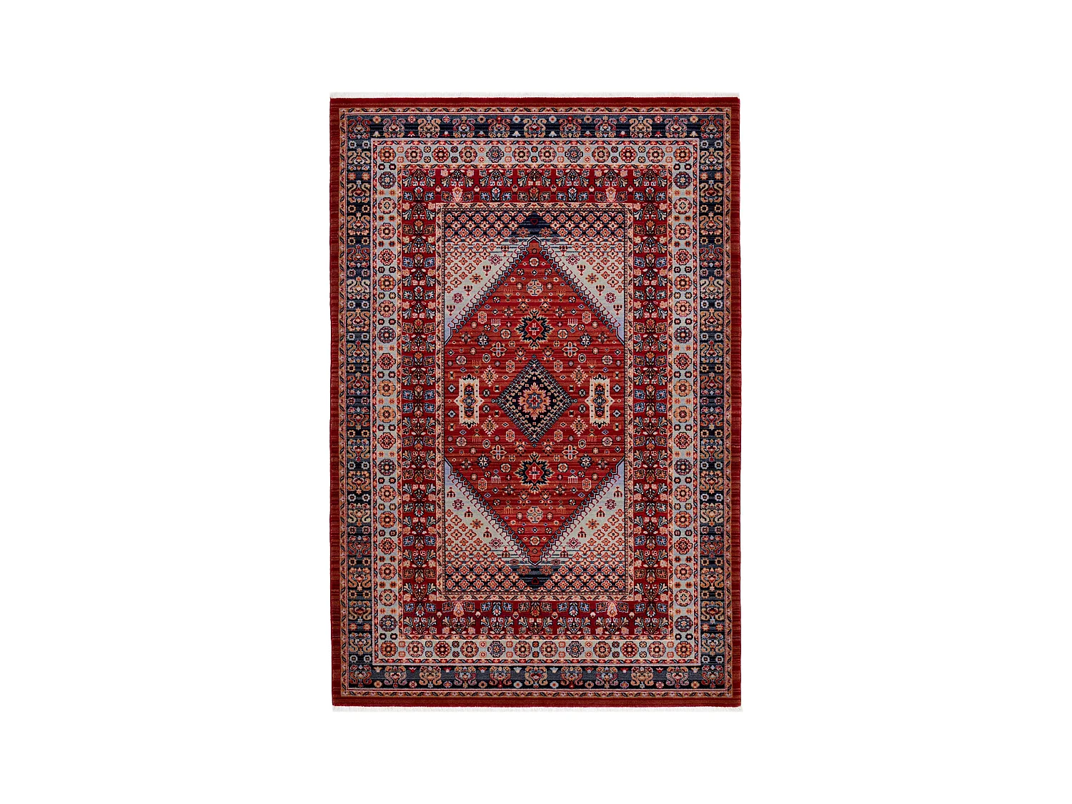 Tapis d'Orient tissé en laine  120x145 cm rouge multi Saharna