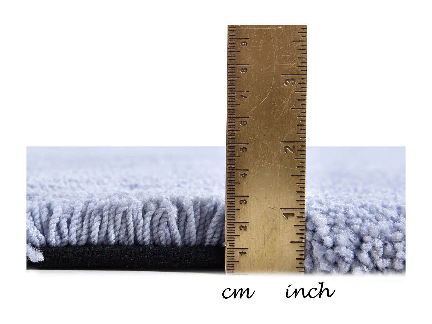 Tapis Shaggy tufté à la main 50x80 cm bleu clair Cozy