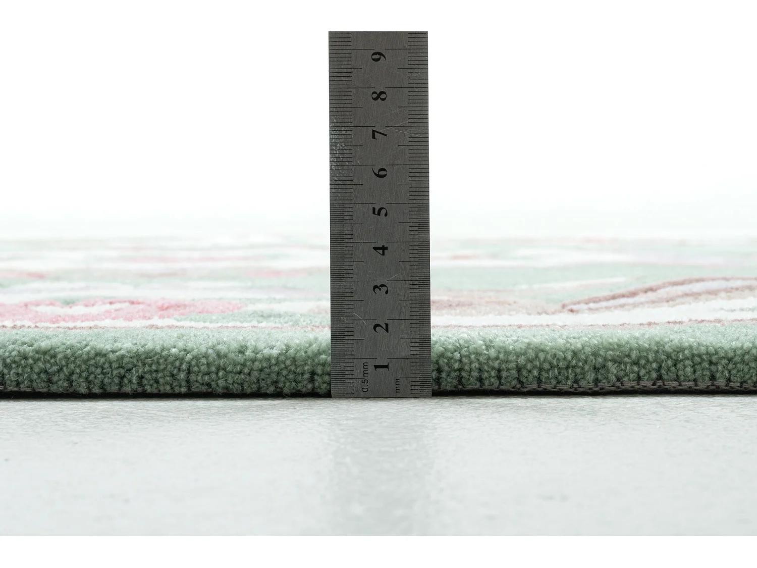 Tapis tufté à la main avec bordure, style Aubusson  240x340 cm vert Ming