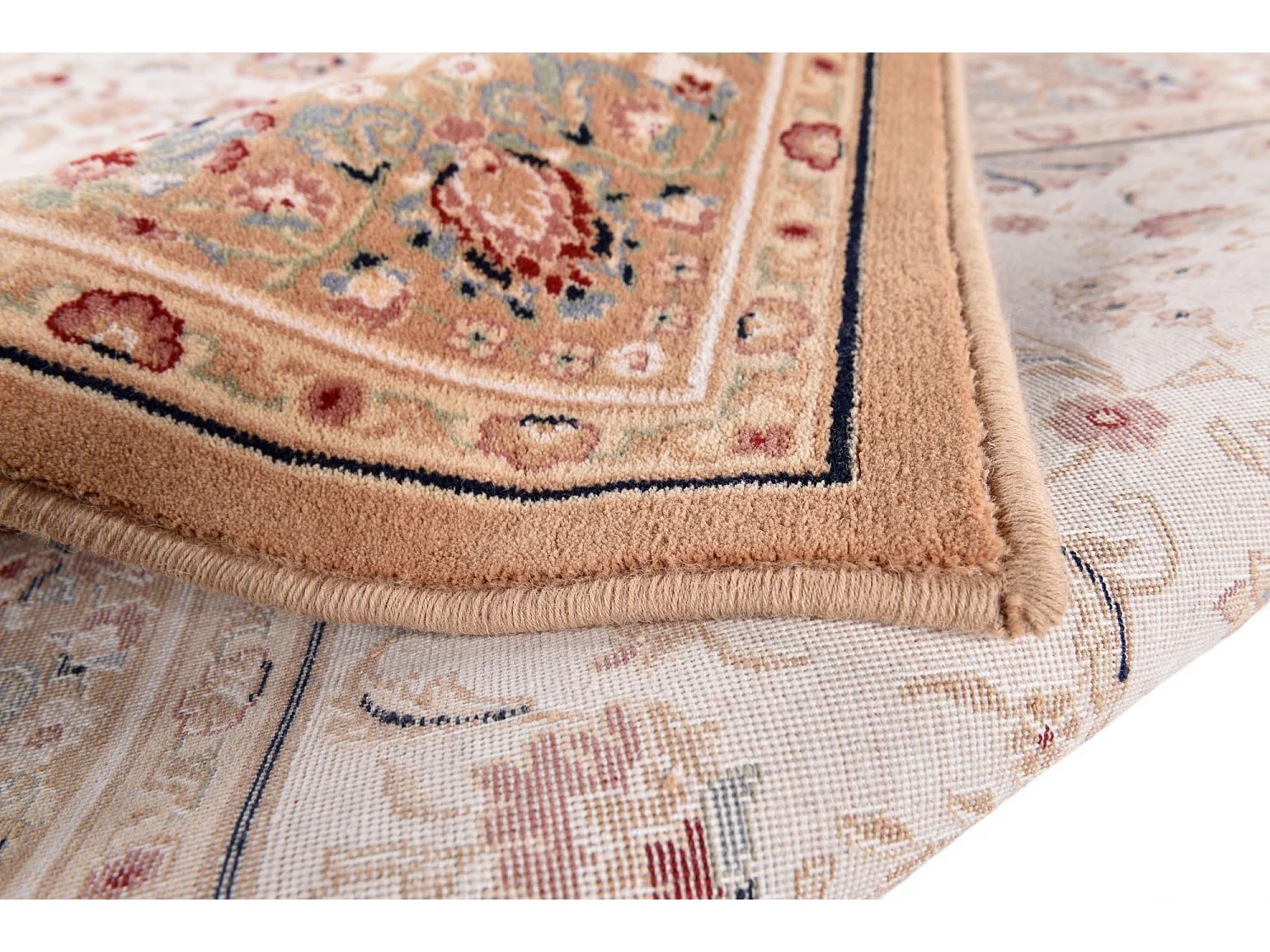 Tapis d'Orient tissé avec bordure 133x190 cm beige Dolna