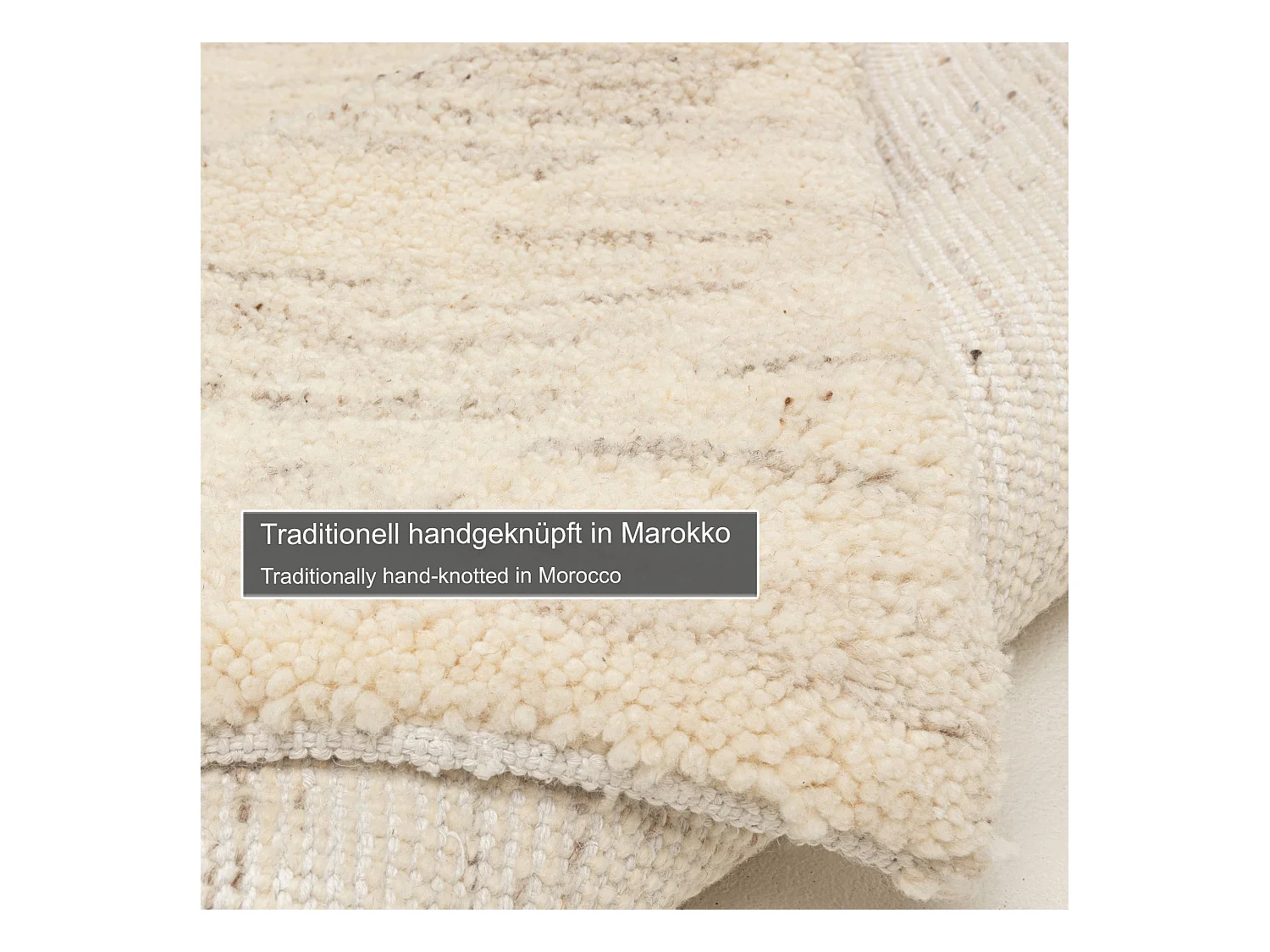 Tapis berbère noué à la main en laine 120x180 cm jaspe Hadj