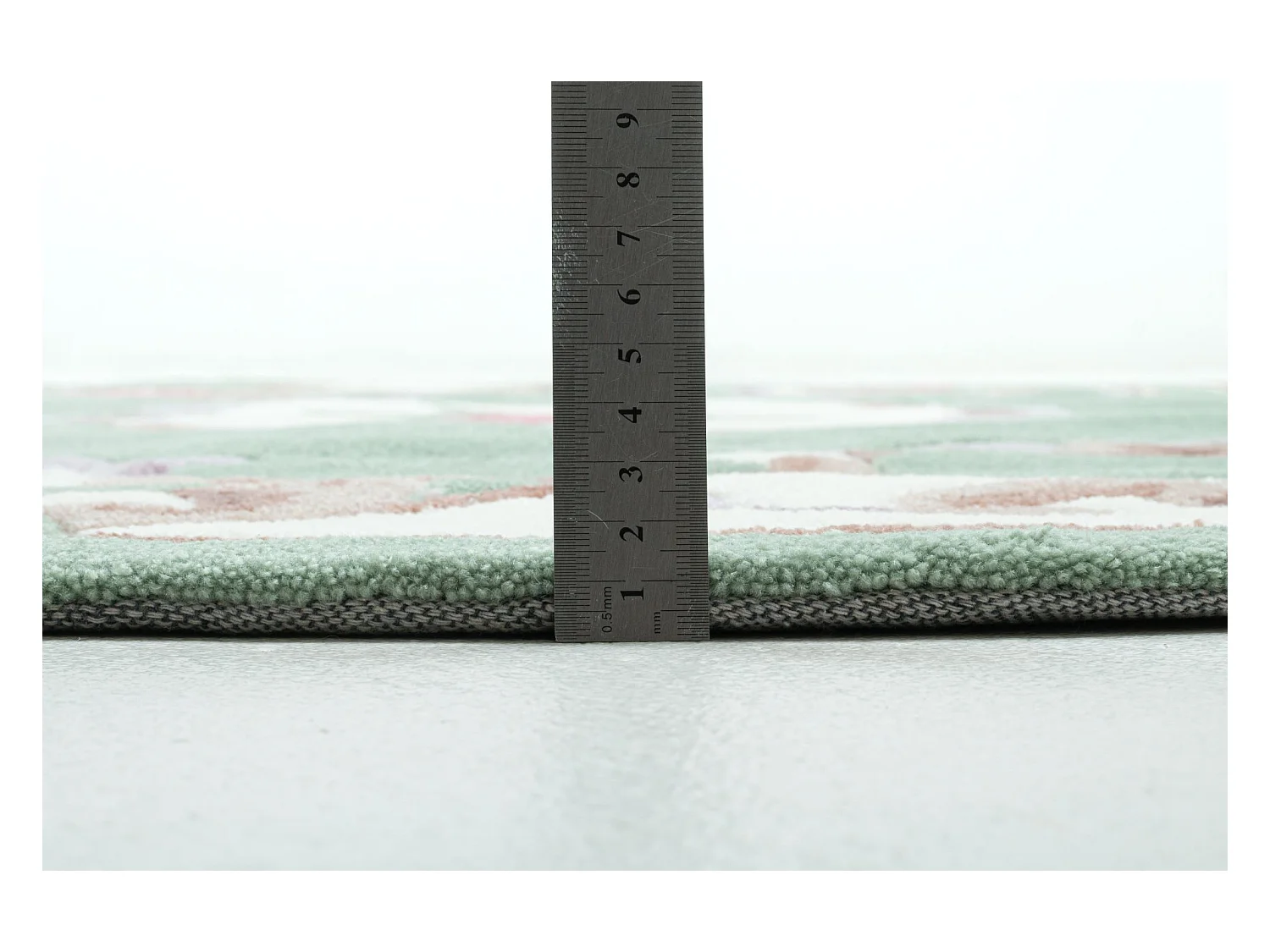 Tapis tufté à la main avec bordure, style Aubusson  150x150 cm vert Ming