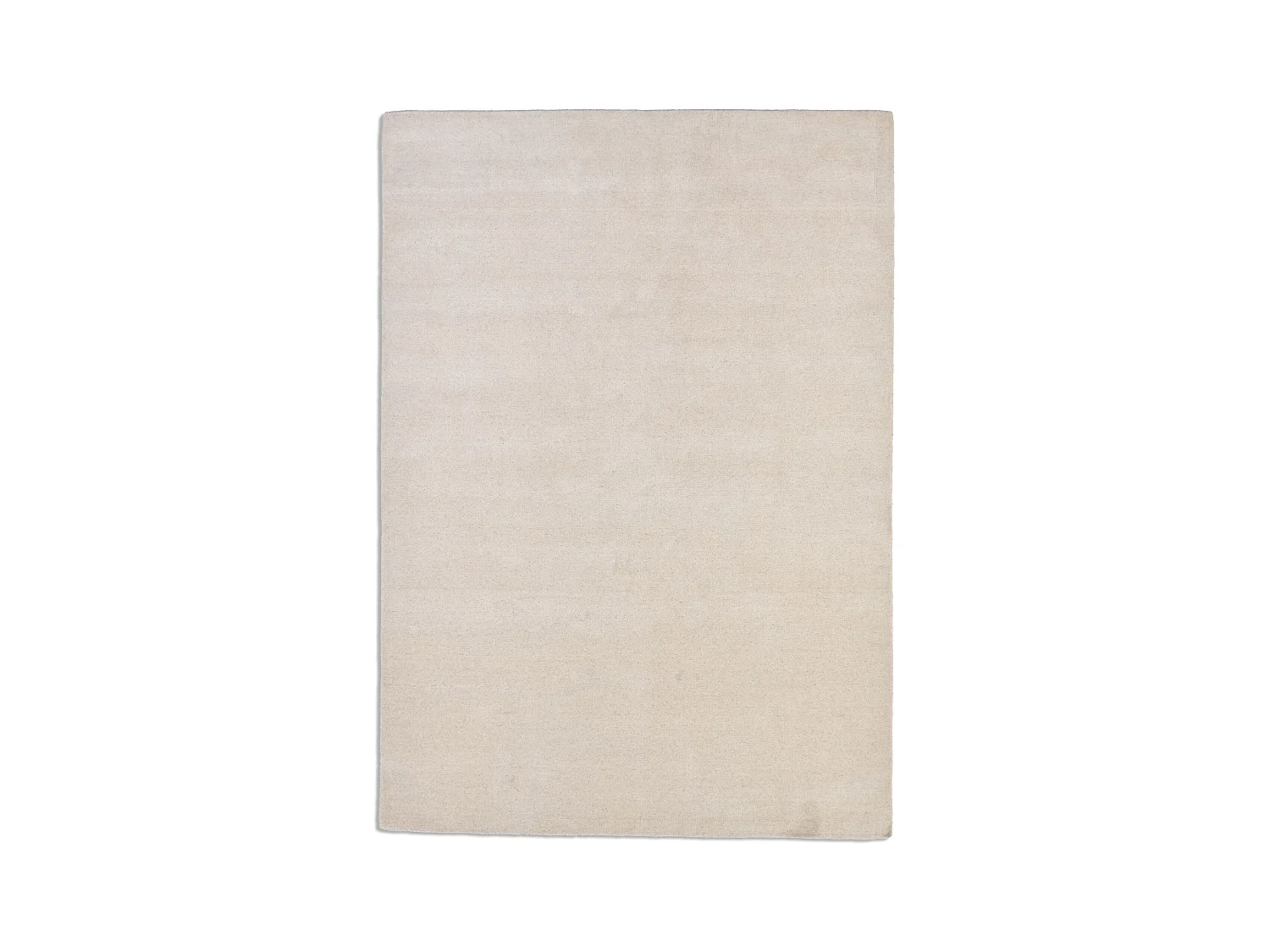 Handgewebter UNI Teppich 190x290 cm Cream Holi