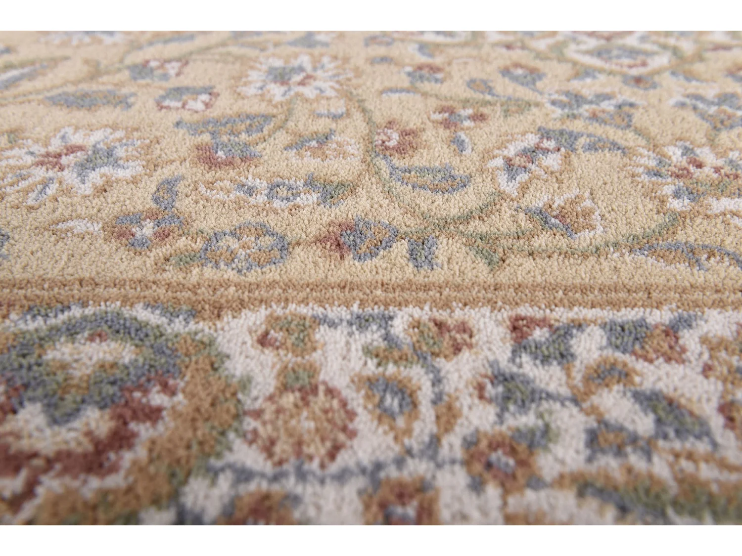 Gewebter Orientteppich mit Bordüre 240x340 cm Sand Dolna