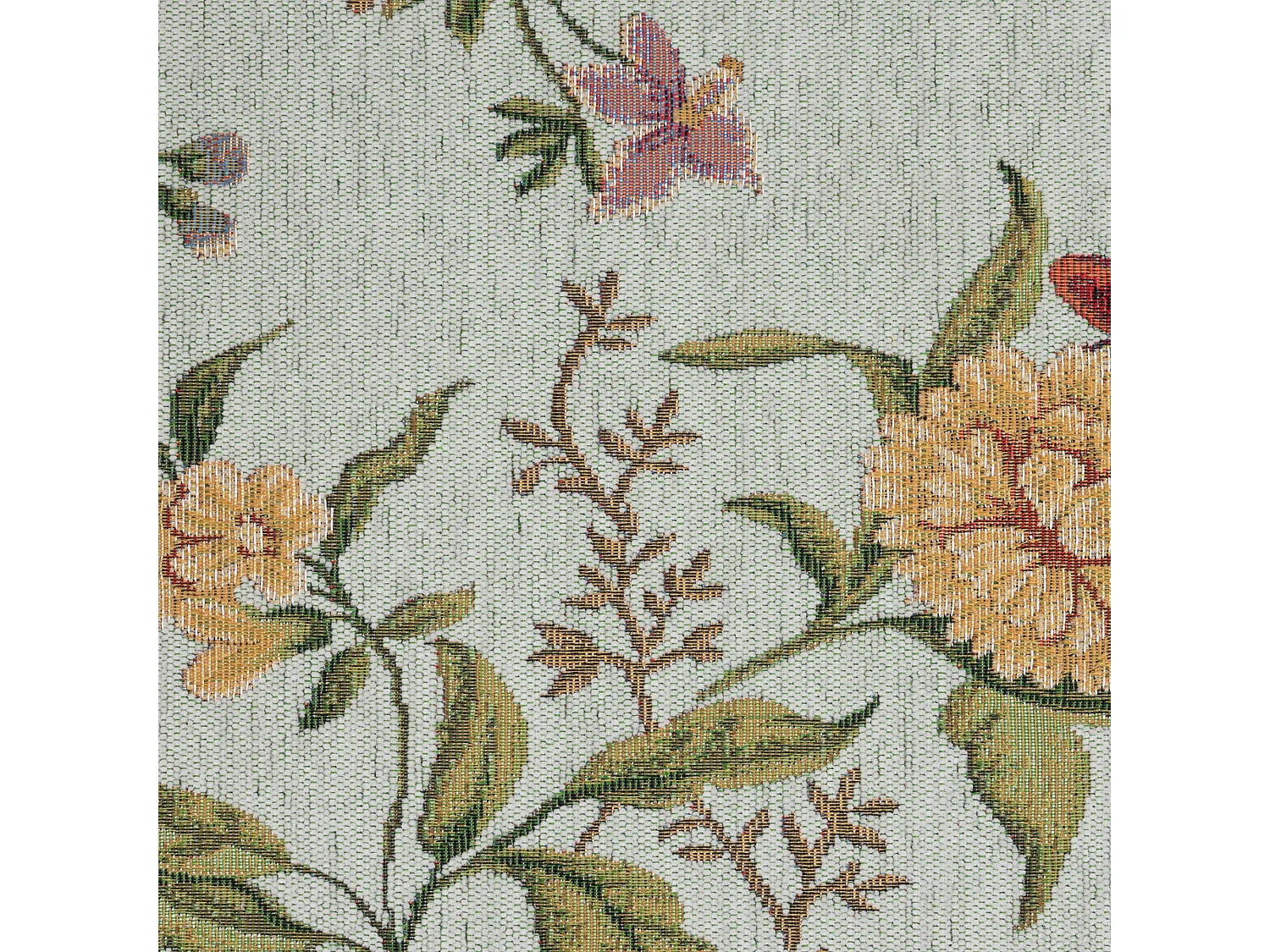 Teppich mit Bordüre und Blumenmuster 70x400 cm Mint Flomi