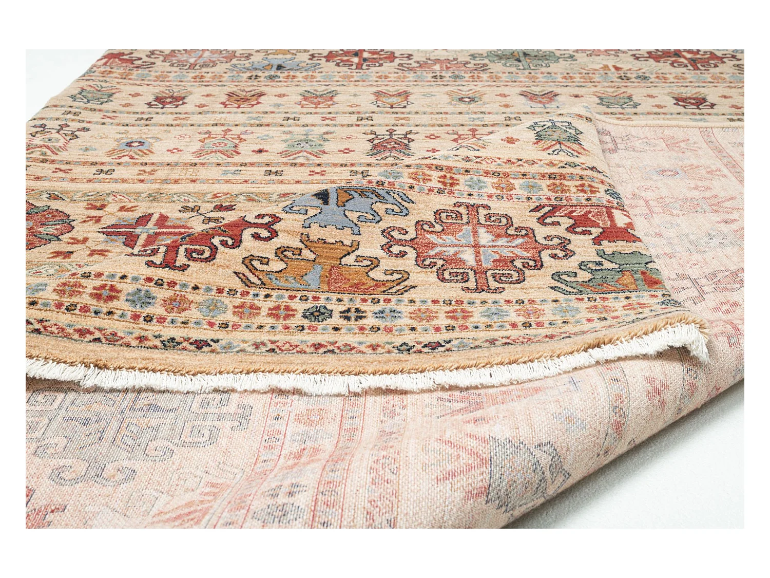 Tapis d'Orient tissé en laine  160x230 cm beige Saharna