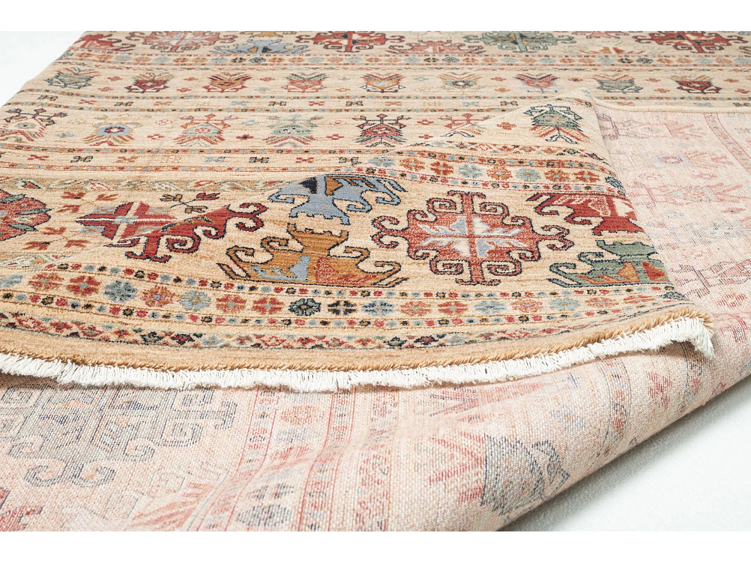 Tapis d'Orient tissé en laine  160x230 cm beige Saharna