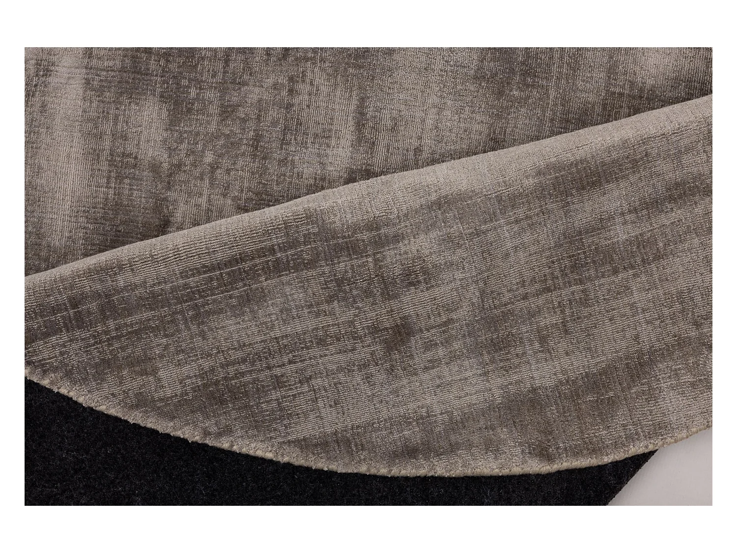 Tapis tissé à la main en viscose120x120 cm gris Star