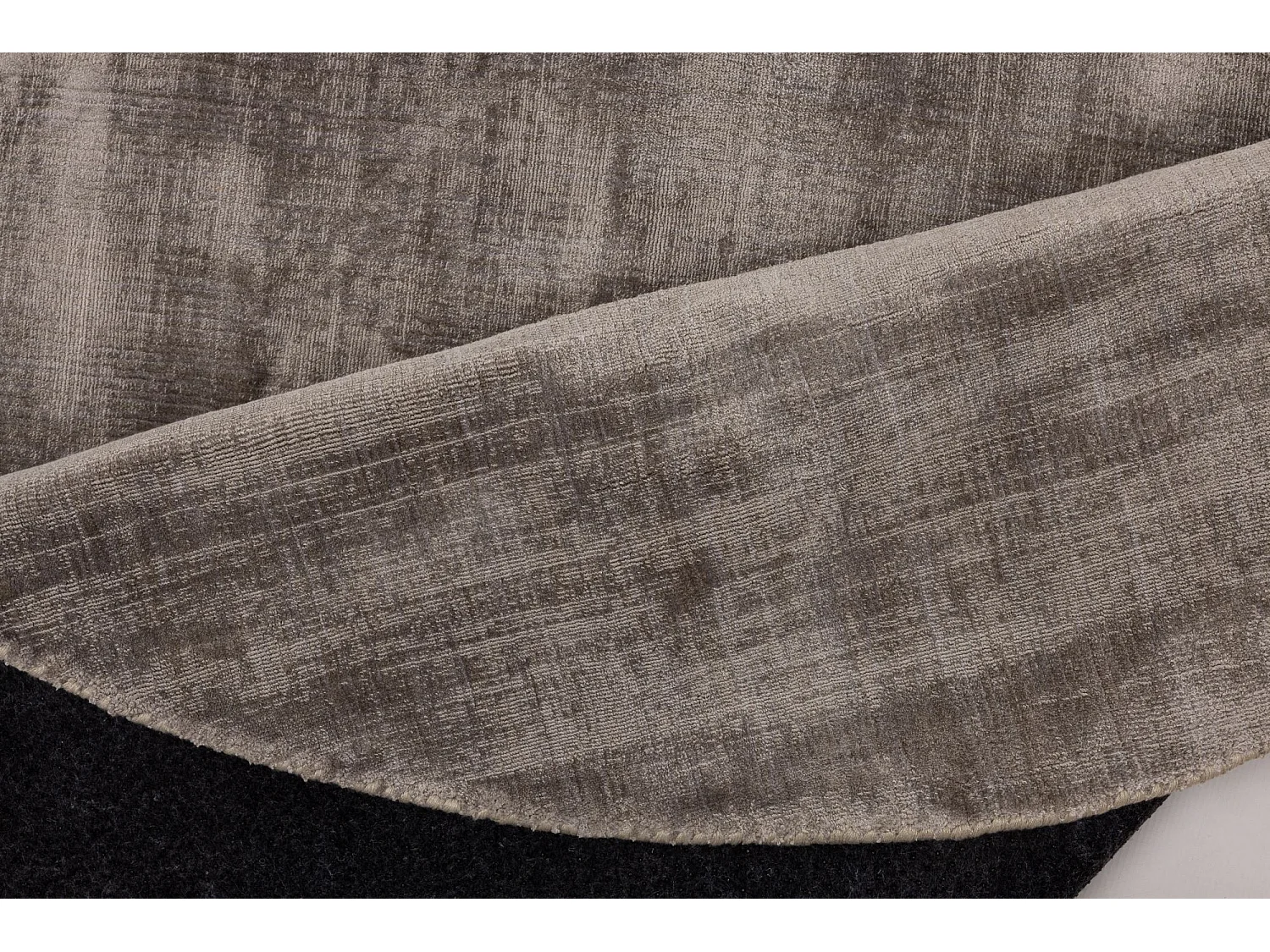 Tapis tissé à la main en viscose120x120 cm gris Star