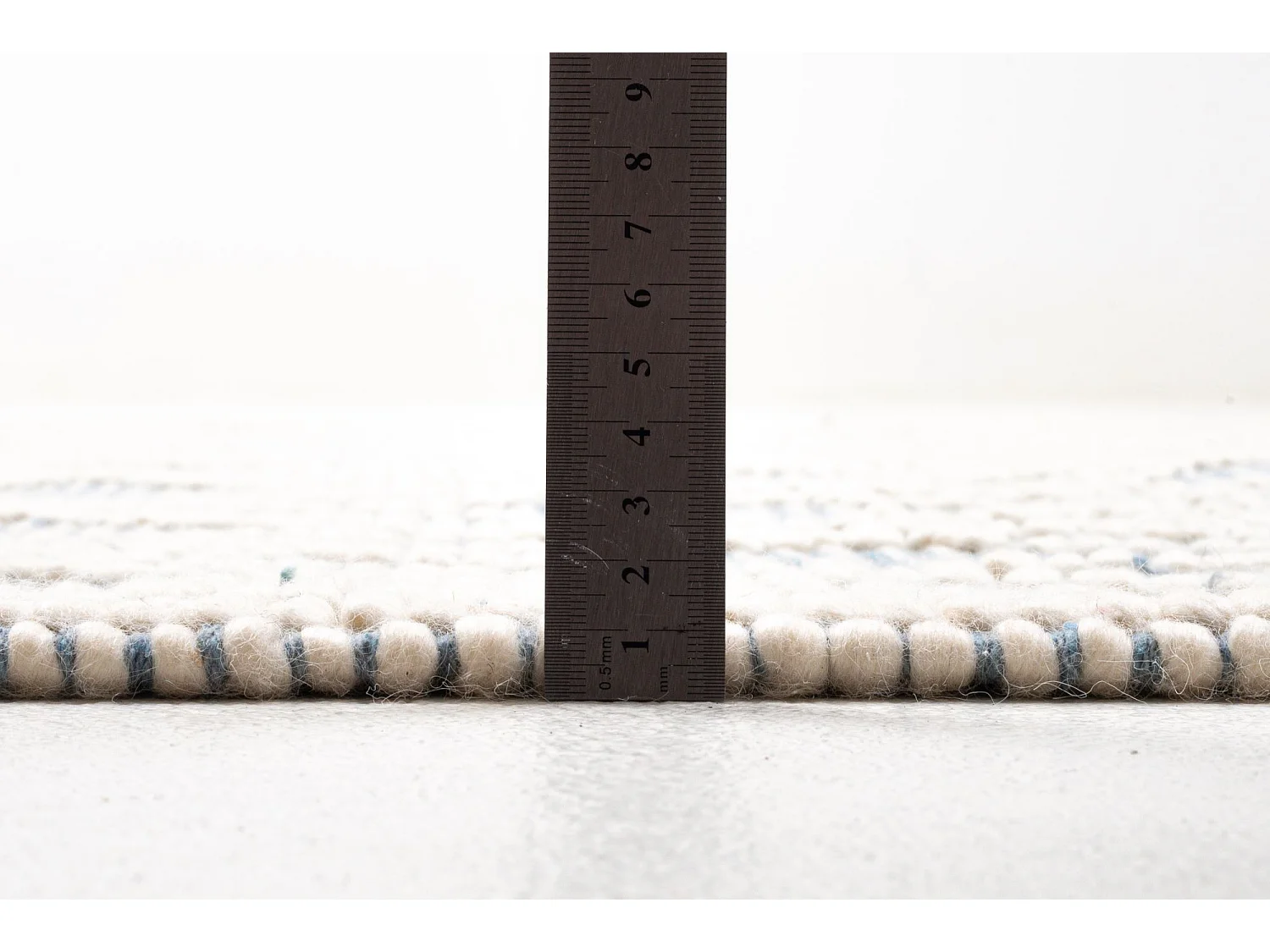 Handgeweven tapijt in etnisch design  65x135 cm blauw Colored Macrame