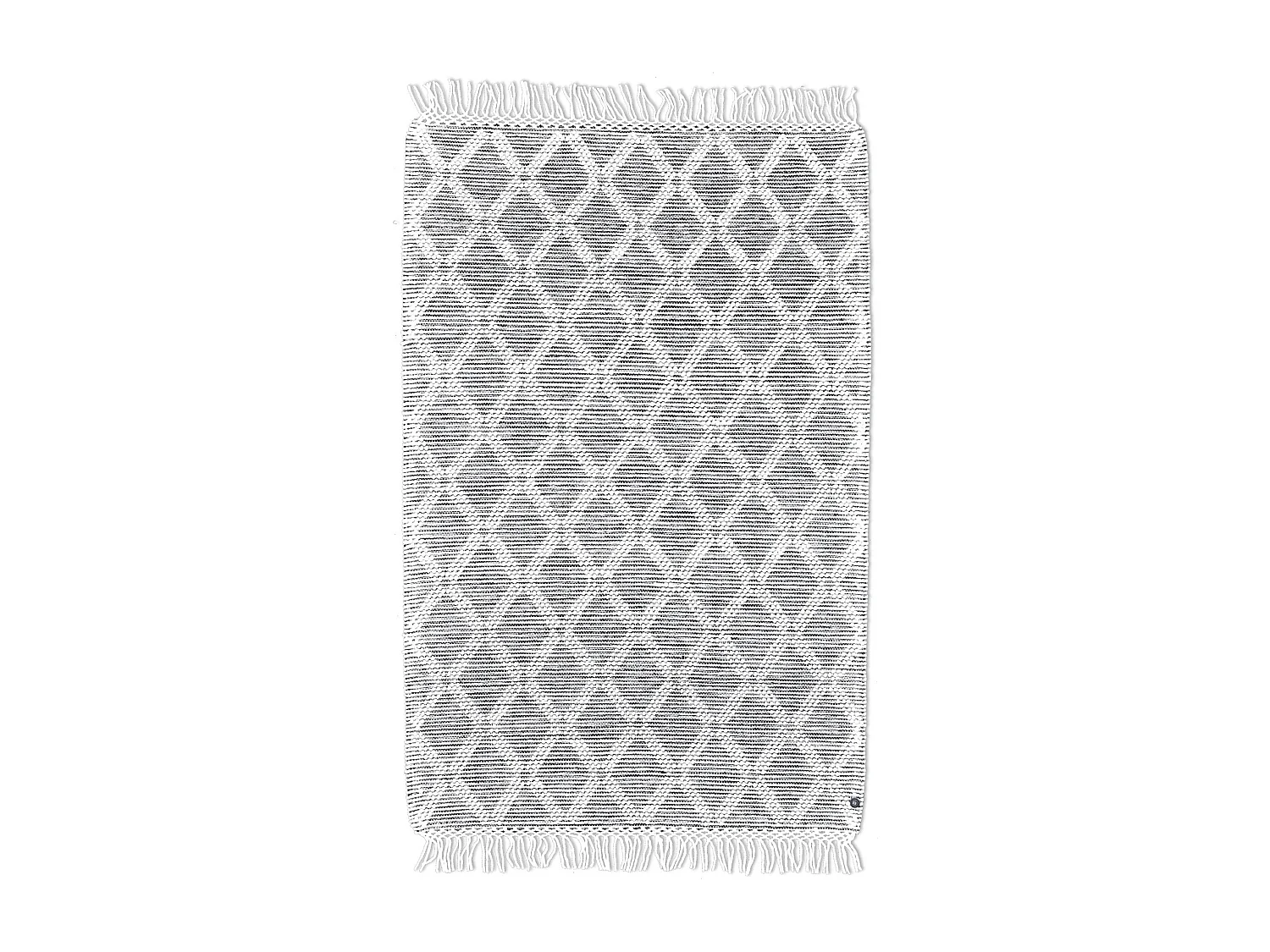 Handgewebter Teppich im Ethno Design 140x200 cm Natur Colored Macrame