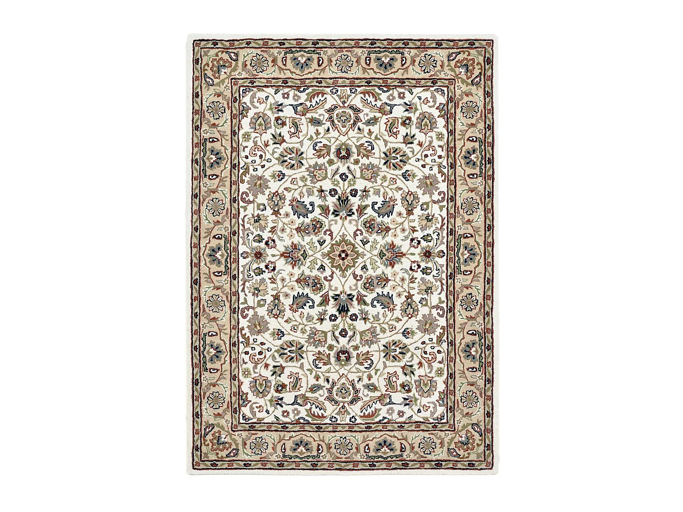 Tapete oriental tufado à mão em lã  60x90 cm bege Royal Orient