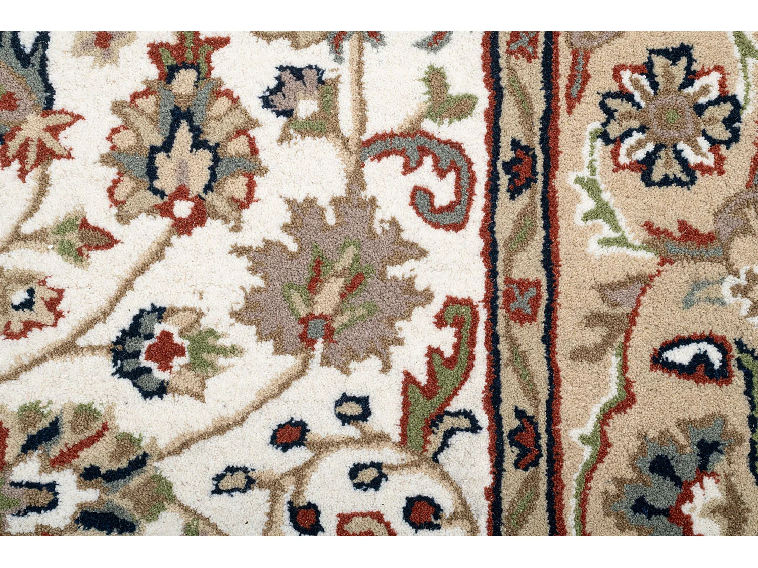 Tapete oriental tufado à mão em lã  60x90 cm bege Royal Orient