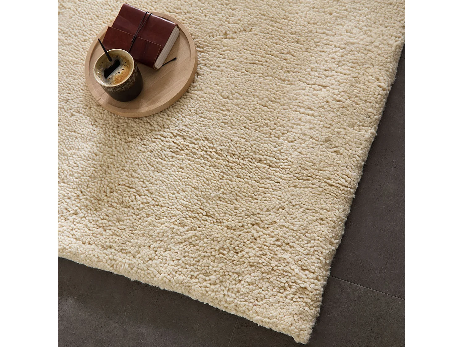 Tapis berbère noué à la main en laine 300x400 cm blanc Hadj