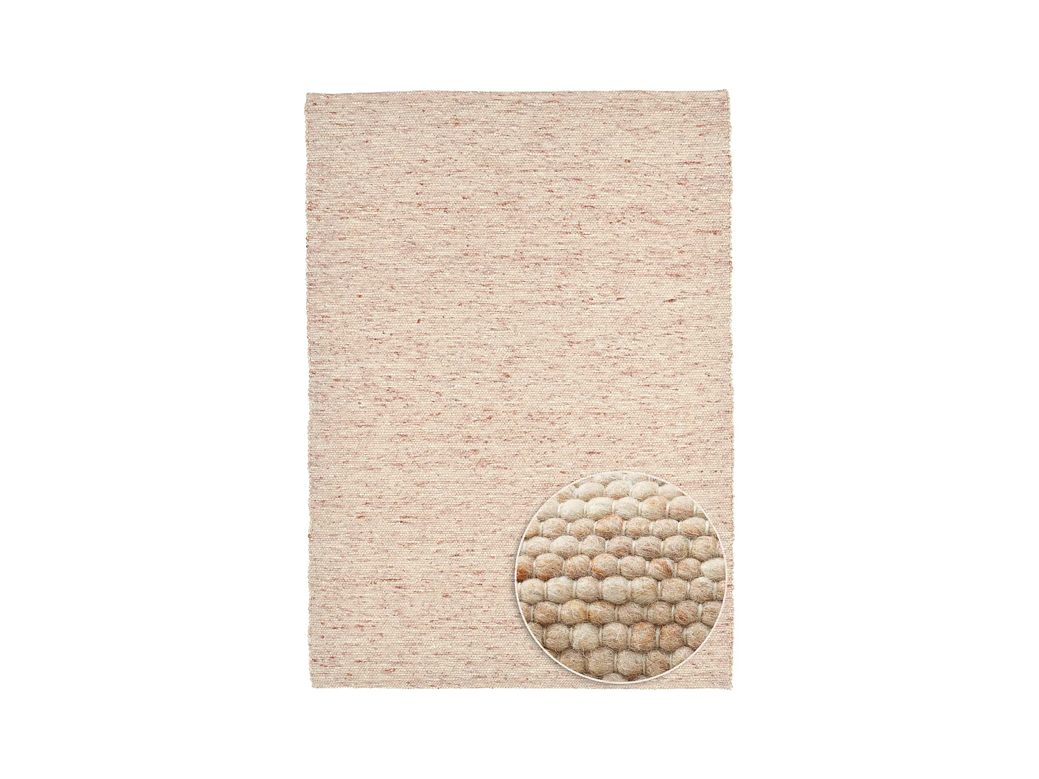 Tapis en laine réversible tissé à la main 140x200 cm Beige foncé Alpen