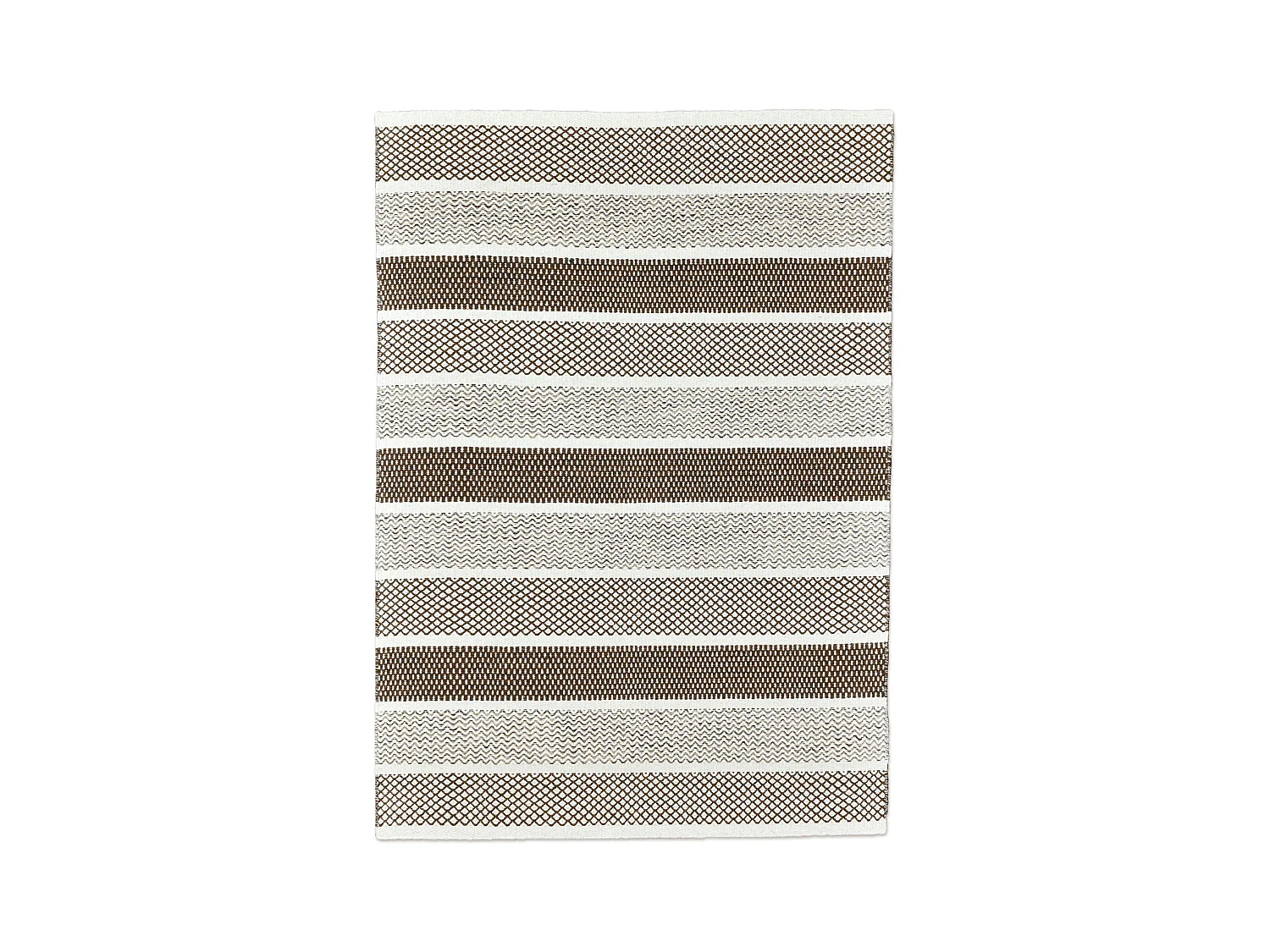 Tapis en laine de style scandinave 130x190 cm natural gris Trondheim