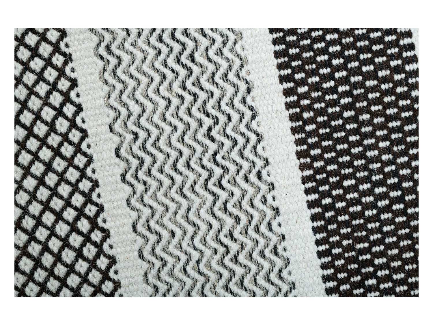 Tapis en laine de style scandinave 130x190 cm natural gris Trondheim