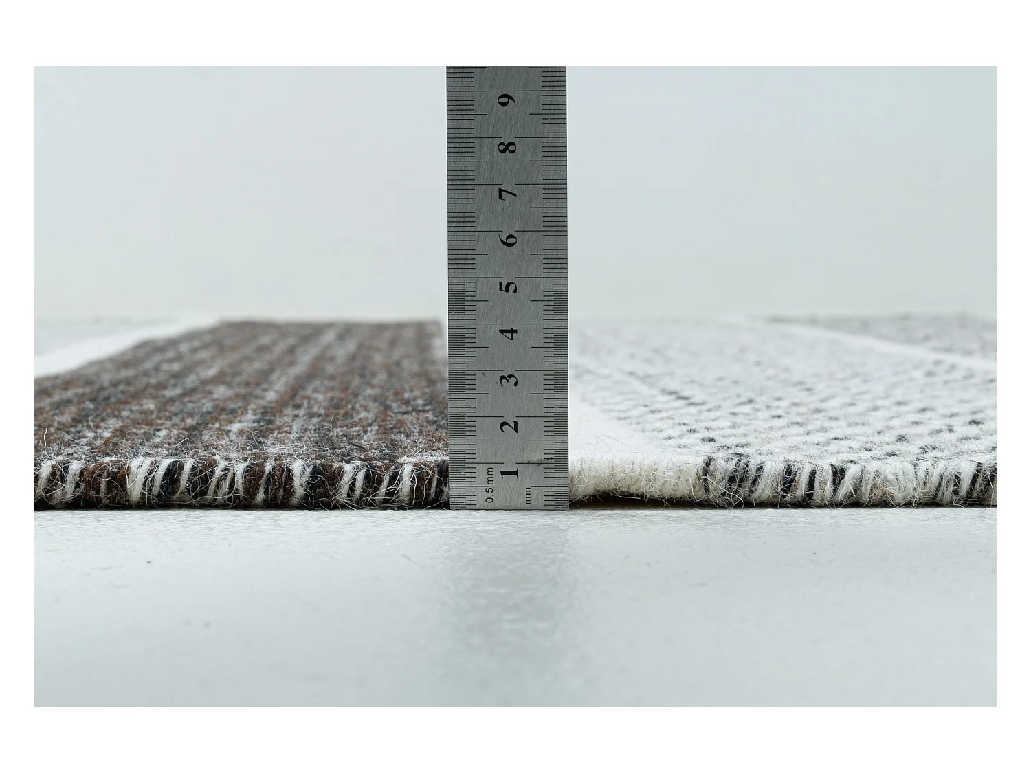 Tapis en laine de style scandinave 130x190 cm natural gris Trondheim