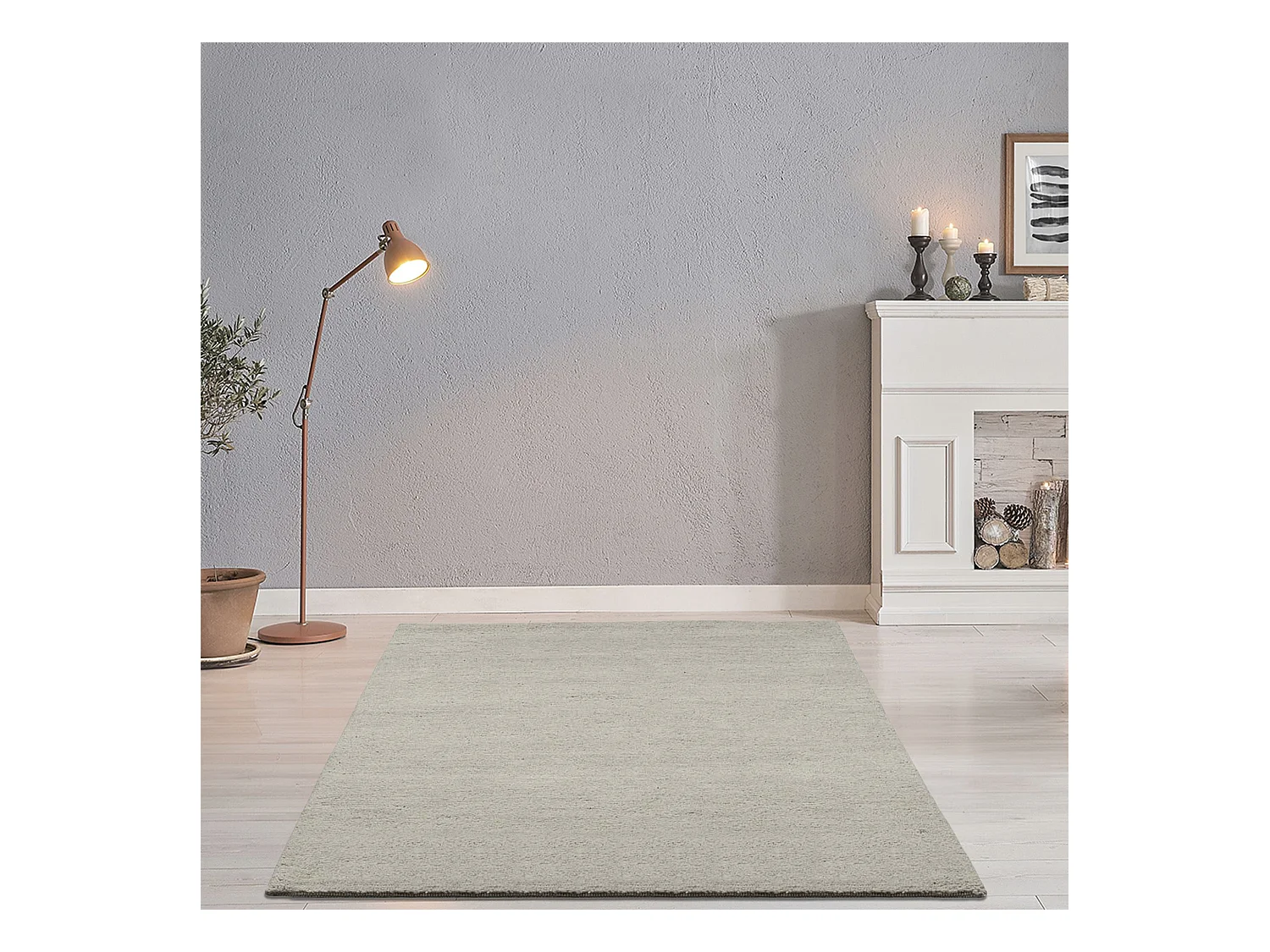 Tapis berbère noué à la main en laine 120x180 cm sable Hadj