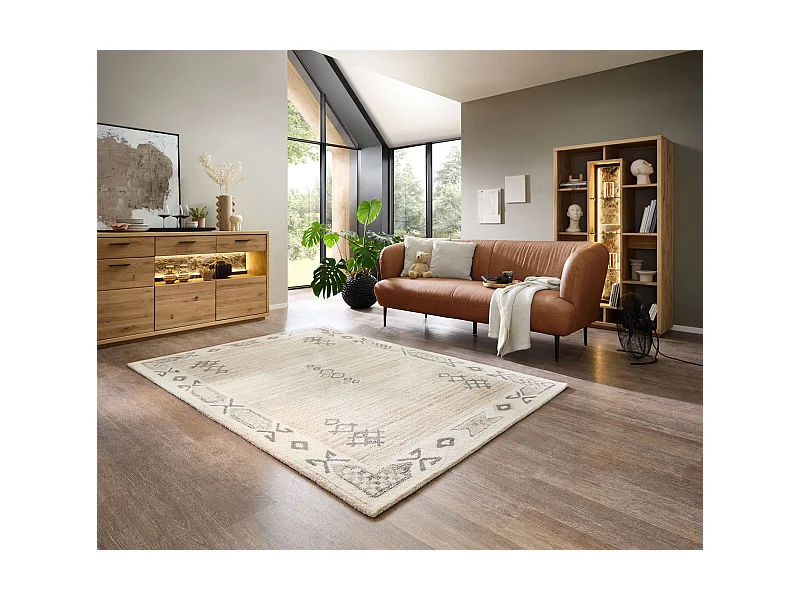 Handgetufteter Wollteppich im Berber Stil 140x200 cm Melange Royal Berber