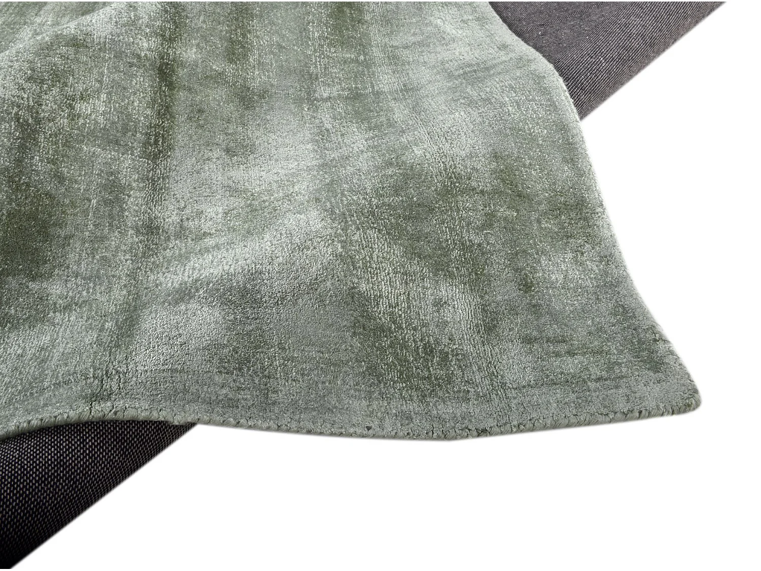 Tapis en viscose tissé à la main 85x155 cm vert Shine