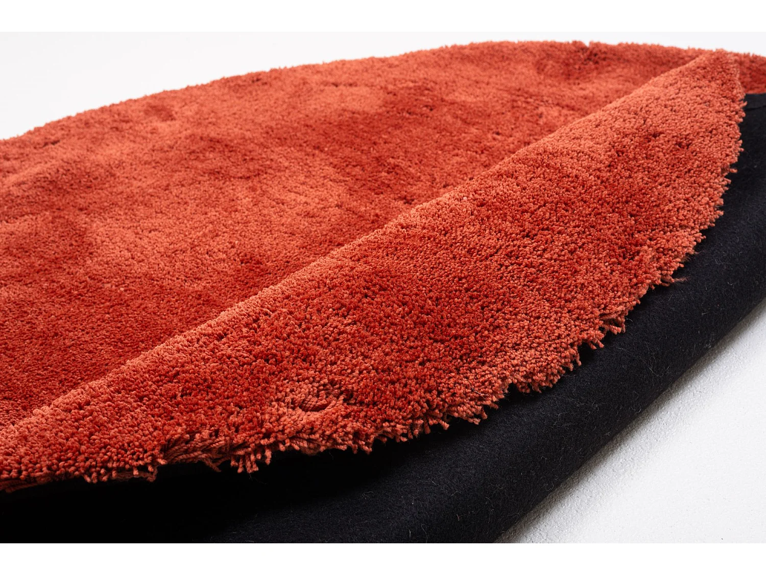 Handgetufteter Shaggyteppich 140x140 cm Rust Cozy