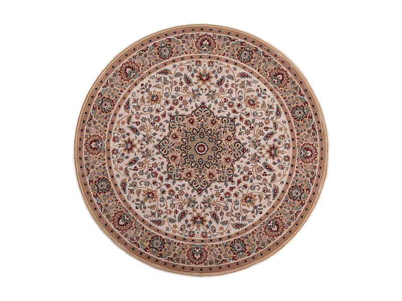 Geweven oosters tapijt met rand 200x200 cm beige Dolna