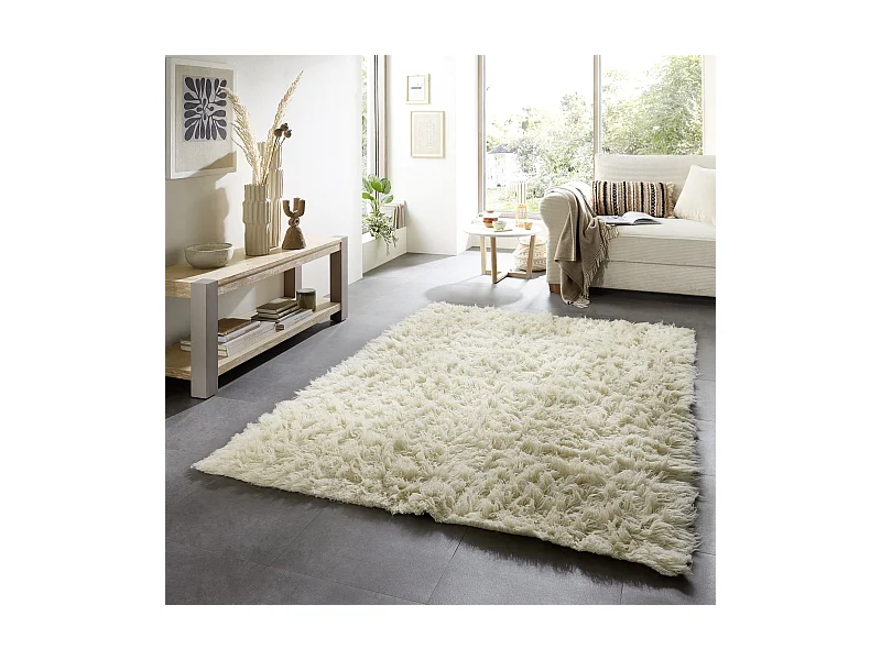 Flokati Teppich aus Griechenland 140x200 cm Natur Flokos 1250