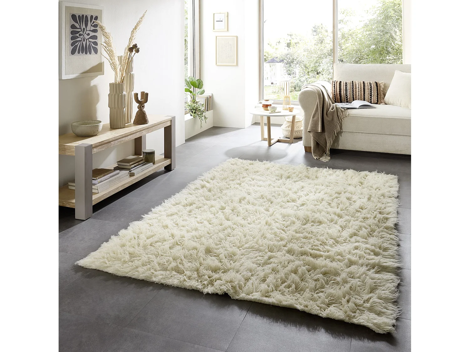 Tapis Flokati provenant de Grèce 140x200 cm natural Flokos 1250