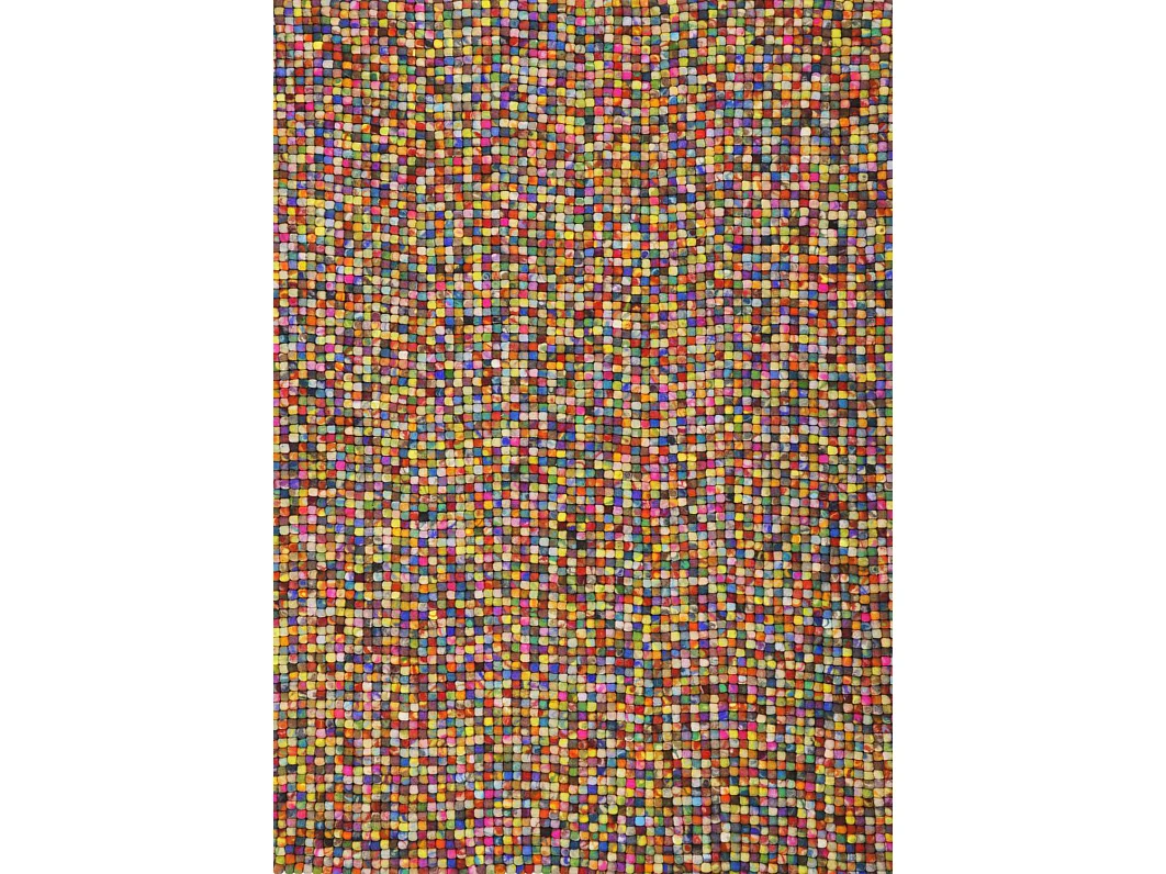 Alfombra de bolas de fieltro hecha a mano 170x240 cm Colorido Felty 2.2