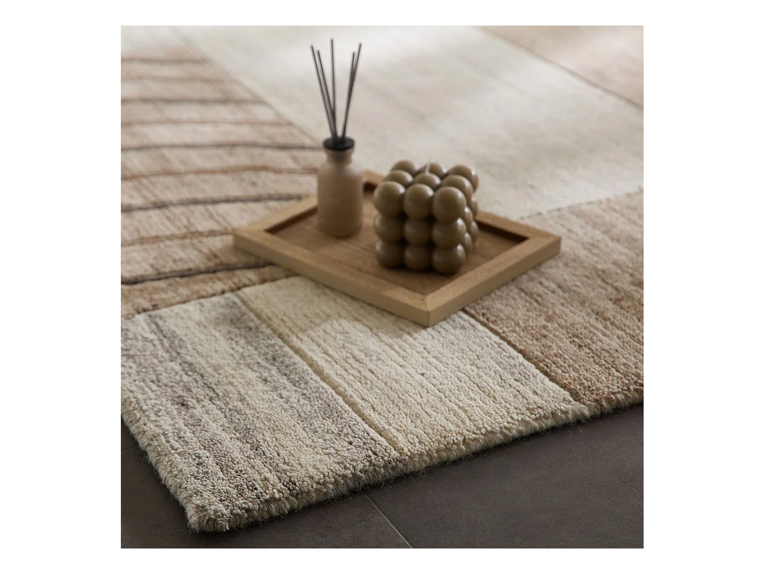 Tapis en laine noué à la main 250x350 cm natural gris Nakarta