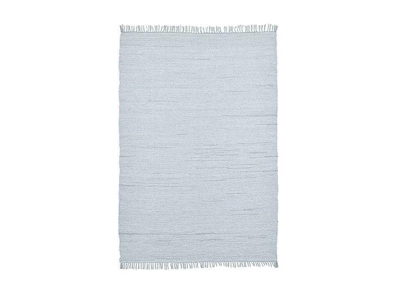 Tapis en coton tissé à la main et réversible 70x140 cm gris Happy Cotton