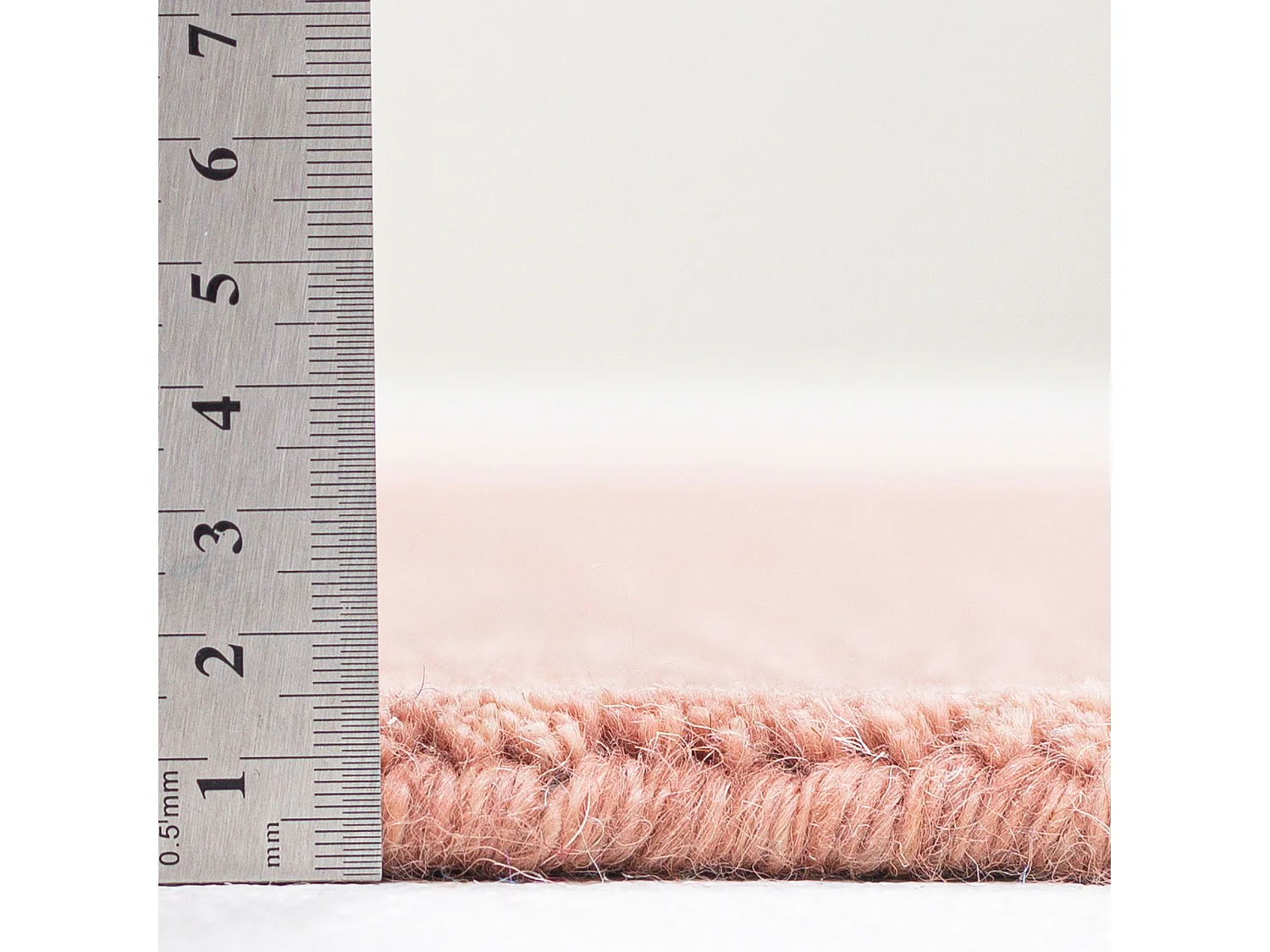 Handgewebter UNI Teppich 190x290 cm Rose Holi