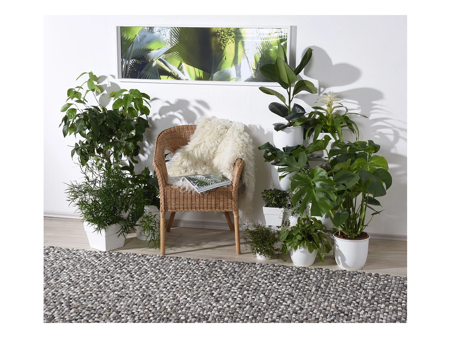 Tapis en boules de feutre fait main 70x270 cm natural multi Felty 2.2