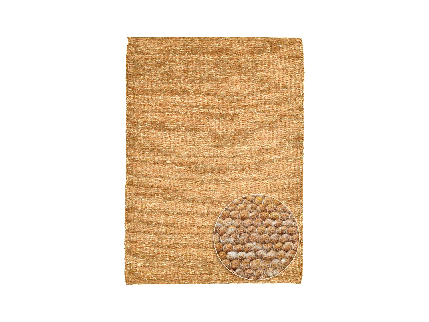 Tappeto in lana reversibile tessuto a mano 140x200 cm terracotta Alpen