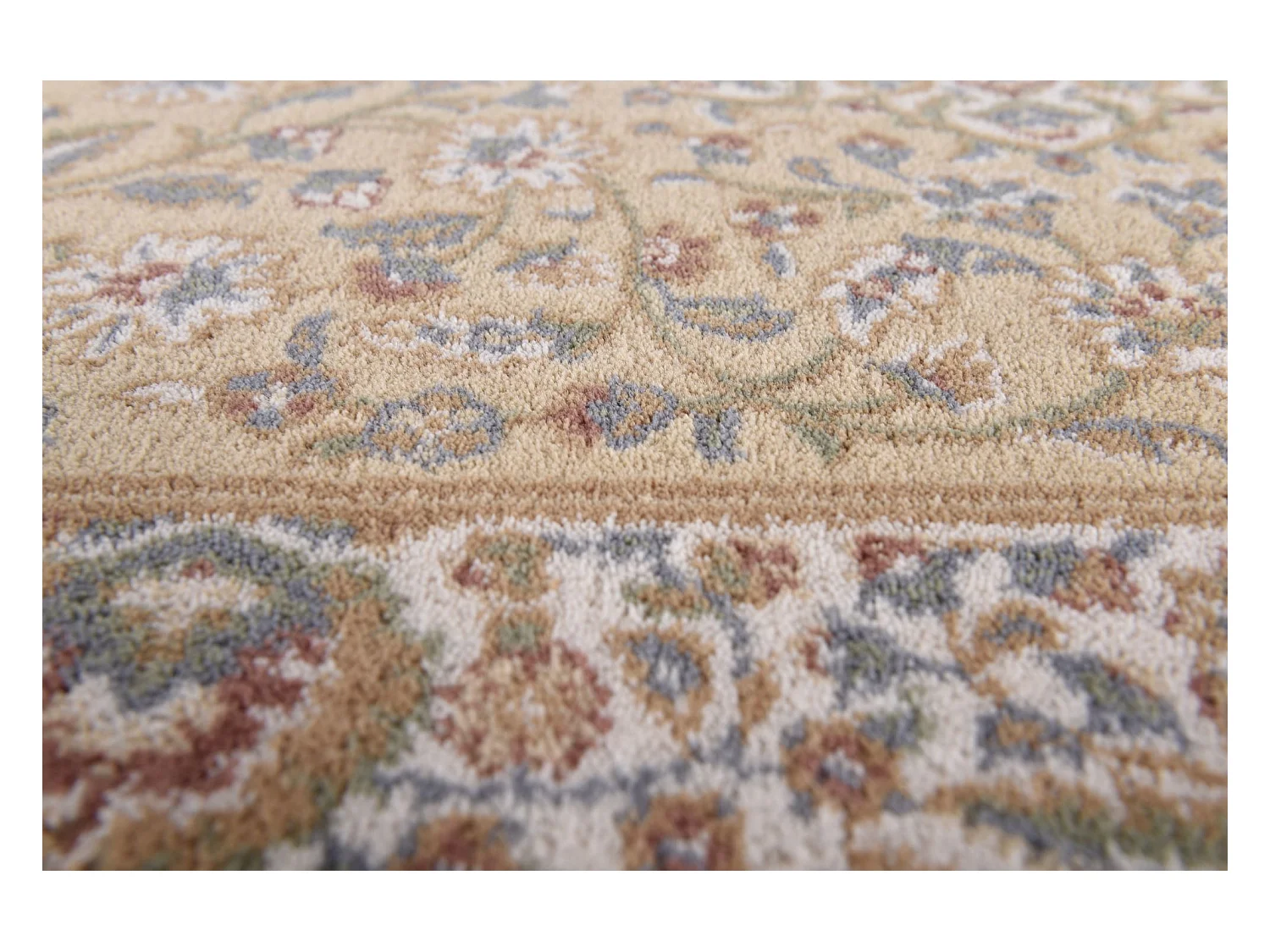 Tapis d'Orient tissé avec bordure 133x190 cm sable Dolna