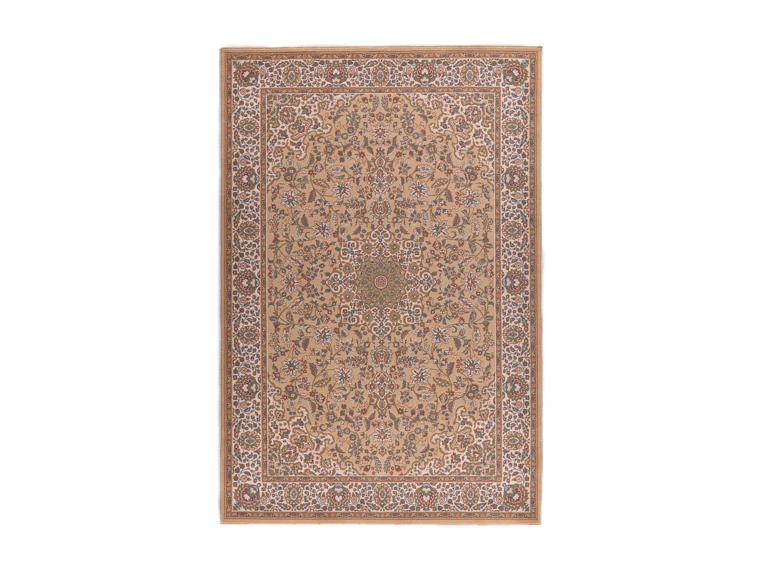 Gewebter Orientteppich mit Bordüre 133x190 cm Sand Dolna