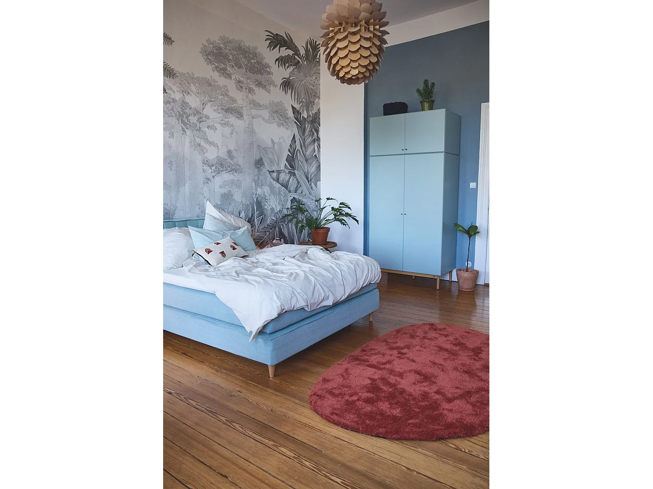 Handgetuft shaggy tapijt 135x200 cm roest Cozy